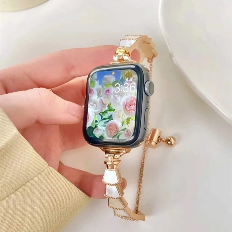 Stark Universell Apple Metall und Strass armband