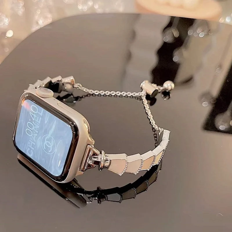 Stark Universell Apple Metall und Strass armband