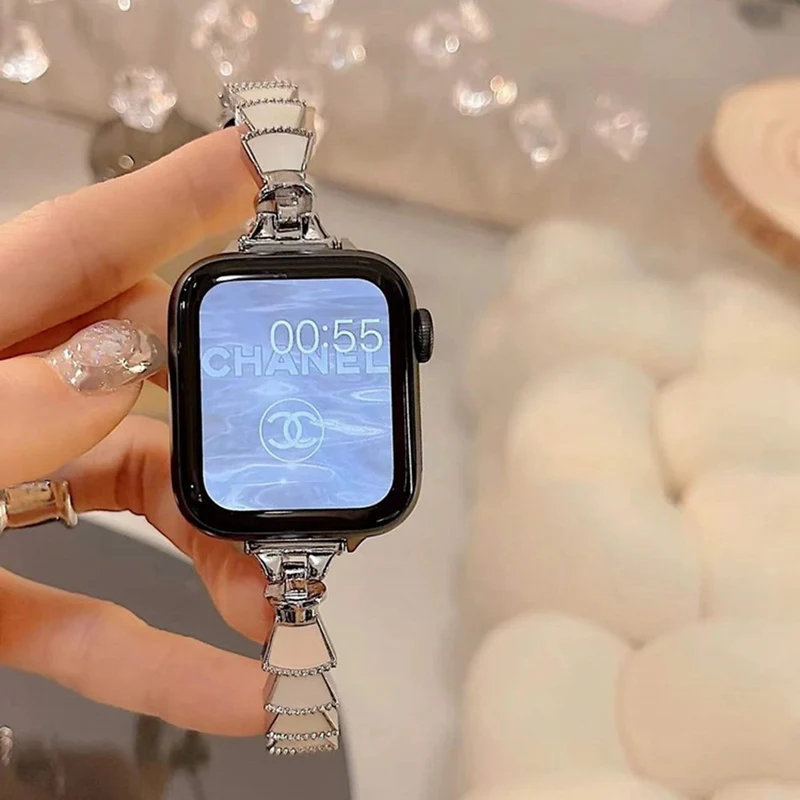 Stark Universell Apple Metall und Strass armband