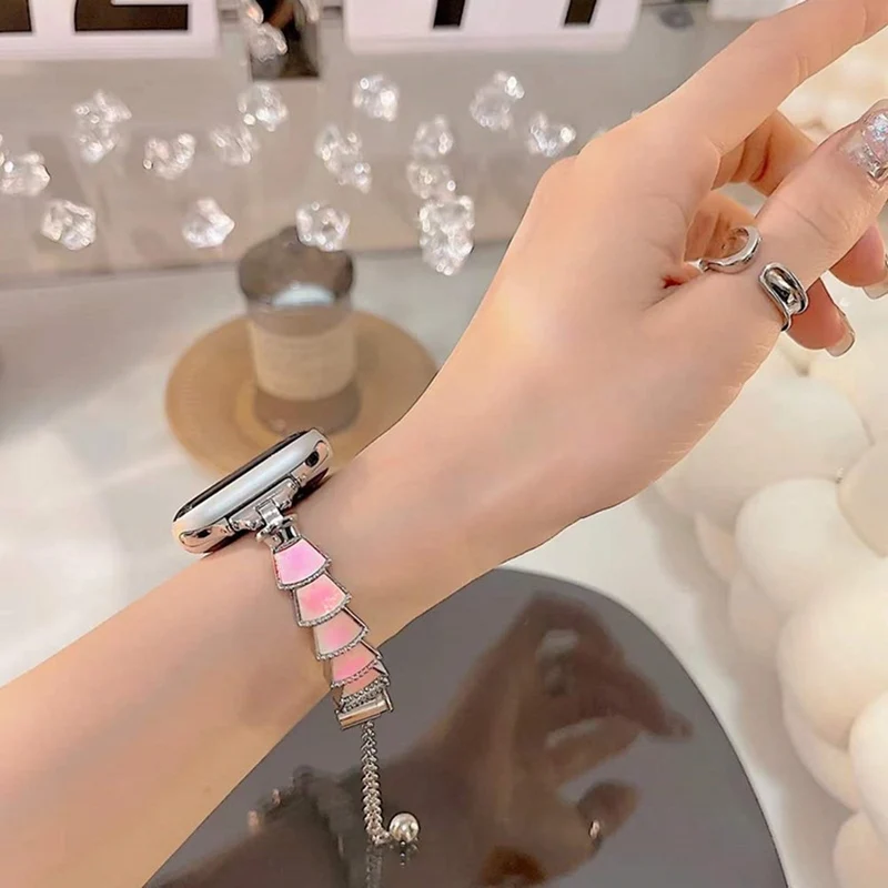 Stark Universell Apple Metall und Strass armband