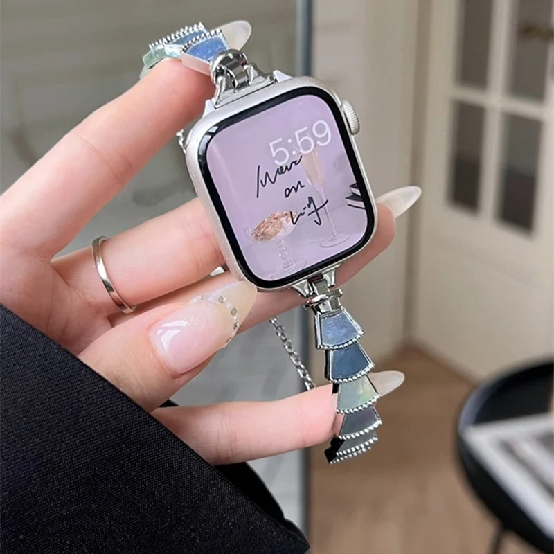 Stark Universell Apple Metall und Strass armband