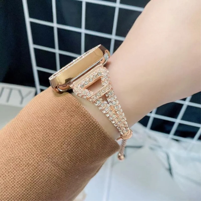 Mega zuverlässig Universell Apple Metall und Strass armband