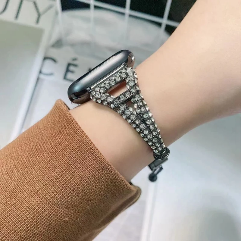 Megastark Universell Apple Metall und Strass armband