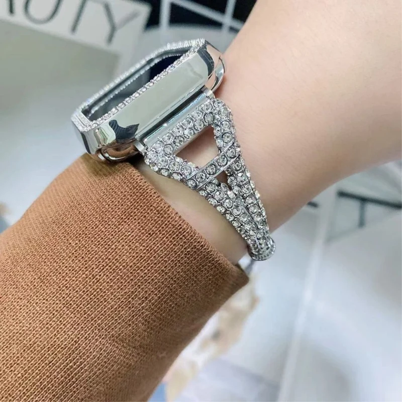 Megastark Universell Apple Metall und Strass armband