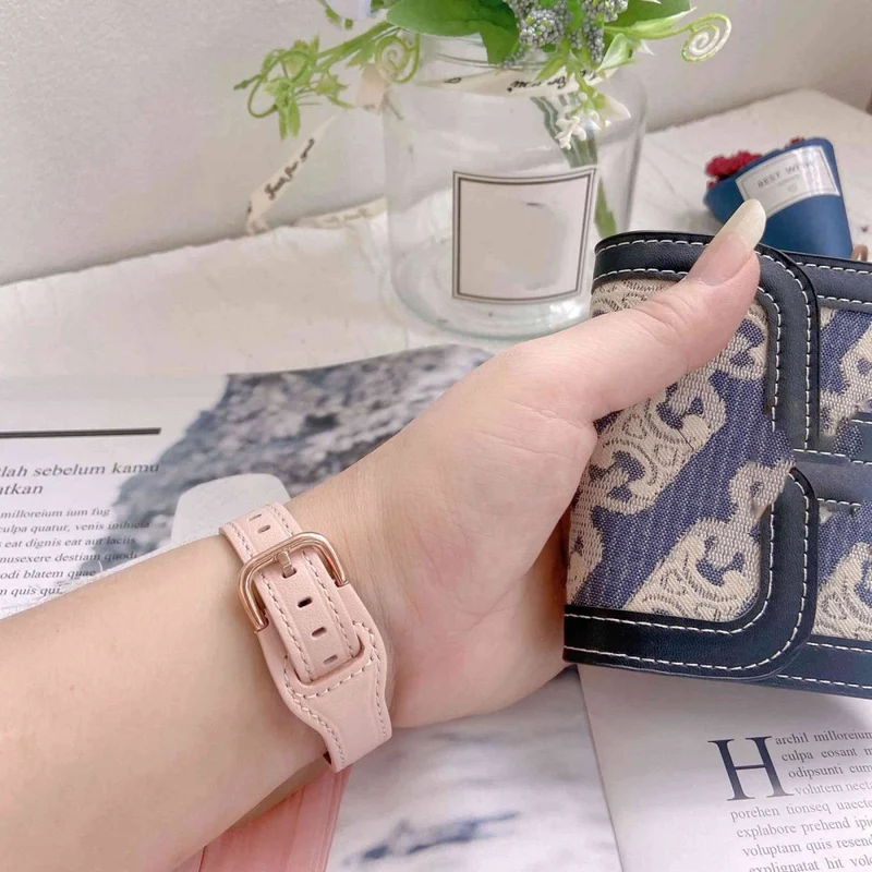 Sehr schön Universell Apple Echtes Leder armband