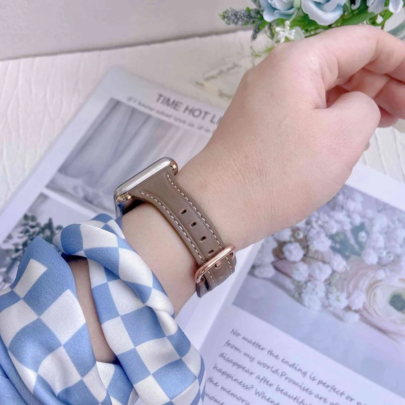 Sehr schön Universell Apple Echtes Leder armband