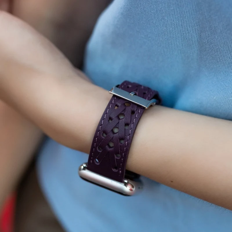 Mega bequem Universell Apple Echtes Leder armband