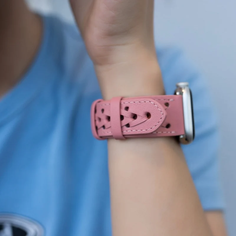 Mega bequem Universell Apple Echtes Leder armband