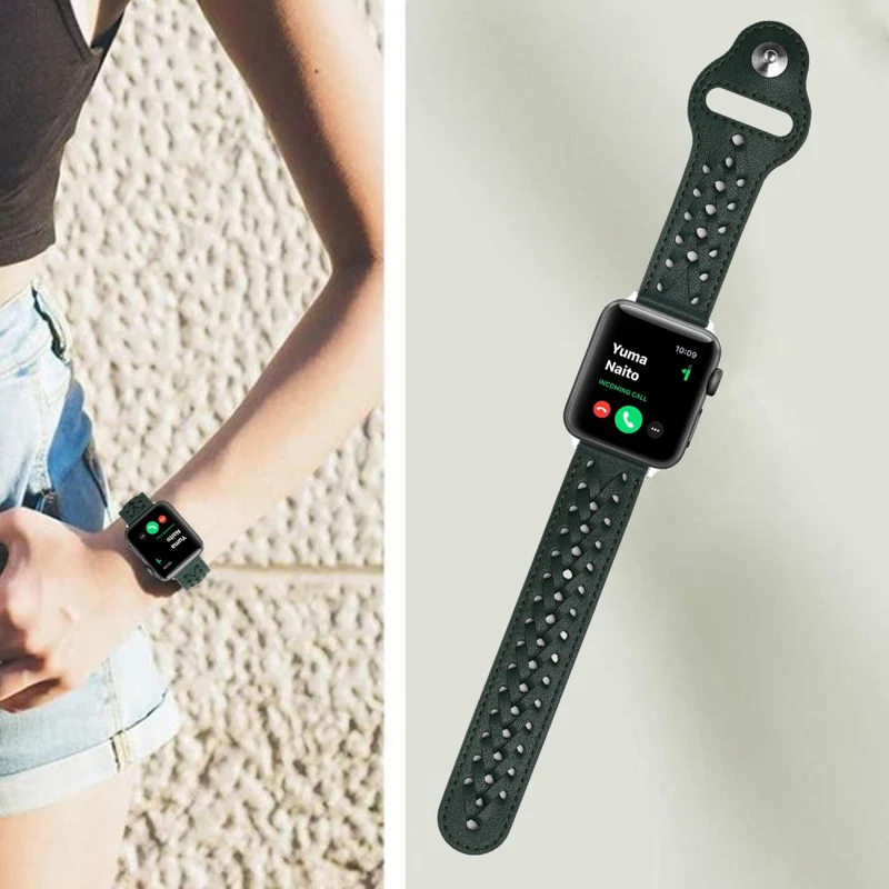 Supersauber Universell Apple Echtes Leder armband