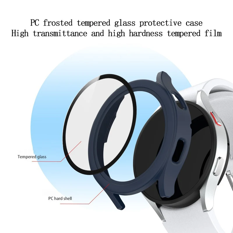 Super Stylisch Samsung Galaxy Watch 4 (40mm) Hülle mit Displayschutz in Plastik und Gehärtetes Glas