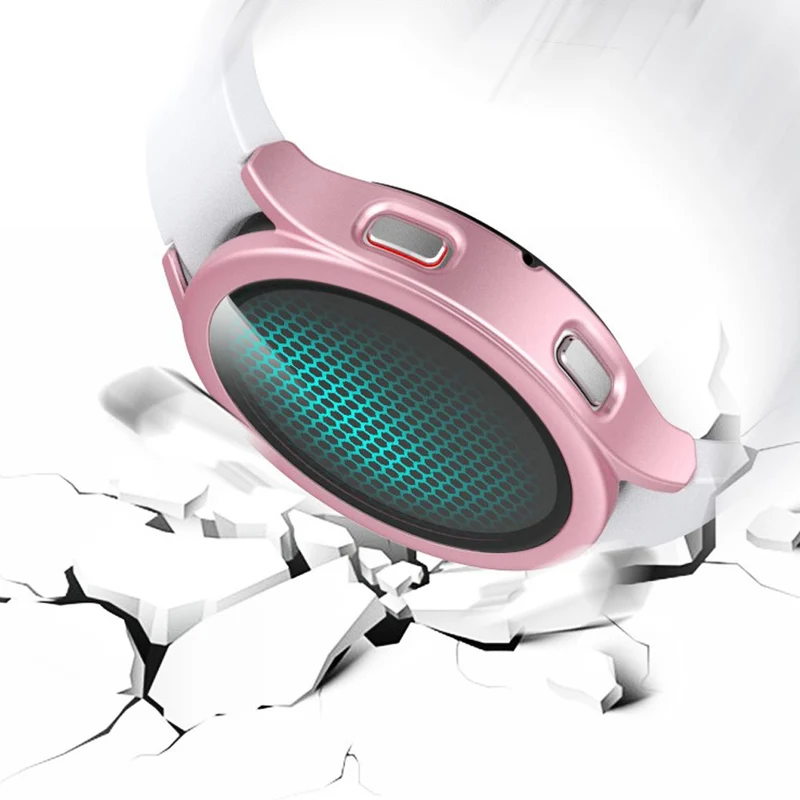 Super Stylisch Samsung Galaxy Watch 4 (40mm) Hülle mit Displayschutz in Plastik und Gehärtetes Glas
