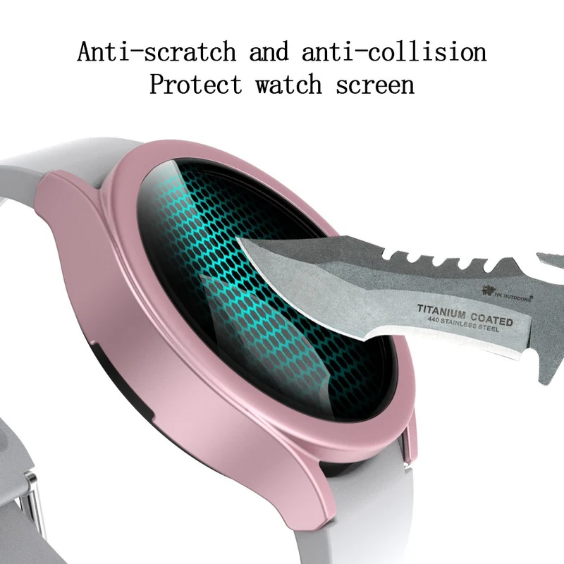 Super Stylisch Samsung Galaxy Watch 4 (40mm) Hülle mit Displayschutz in Plastik und Gehärtetes Glas