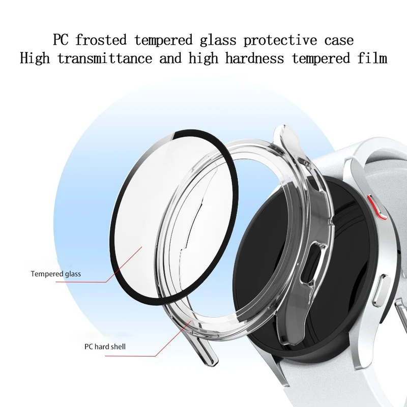 Super Stylisch Samsung Galaxy Watch 4 (40mm) Hülle mit Displayschutz in Plastik und Gehärtetes Glas