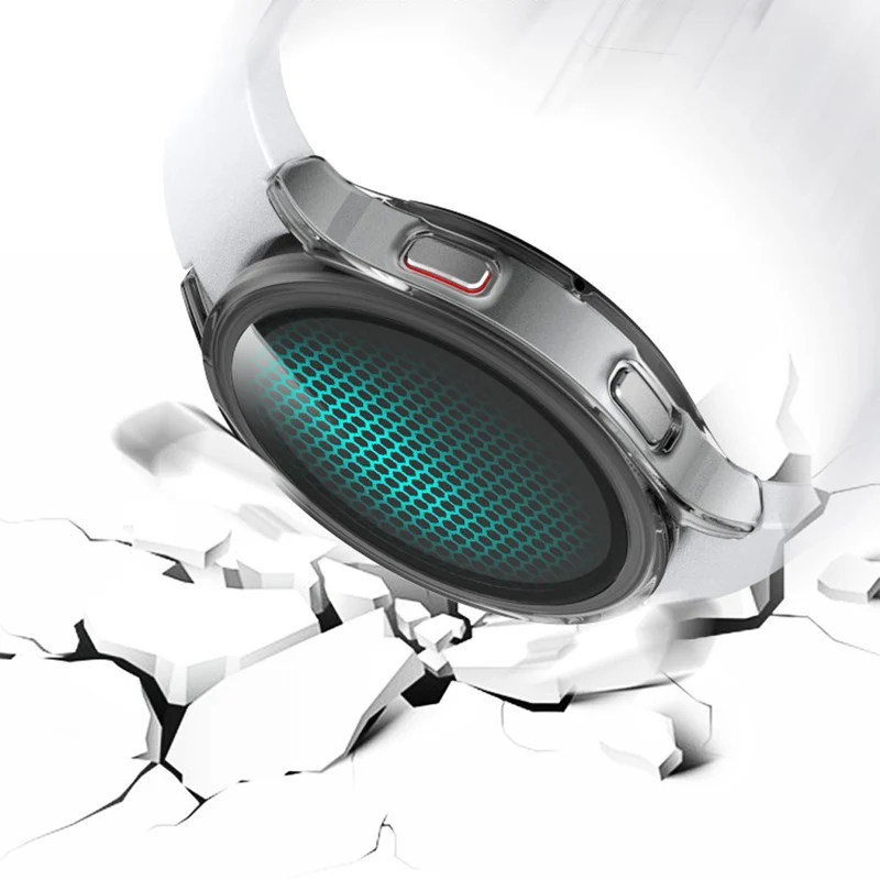 Super Stylisch Samsung Galaxy Watch 4 (40mm) Hülle mit Displayschutz in Plastik und Gehärtetes Glas