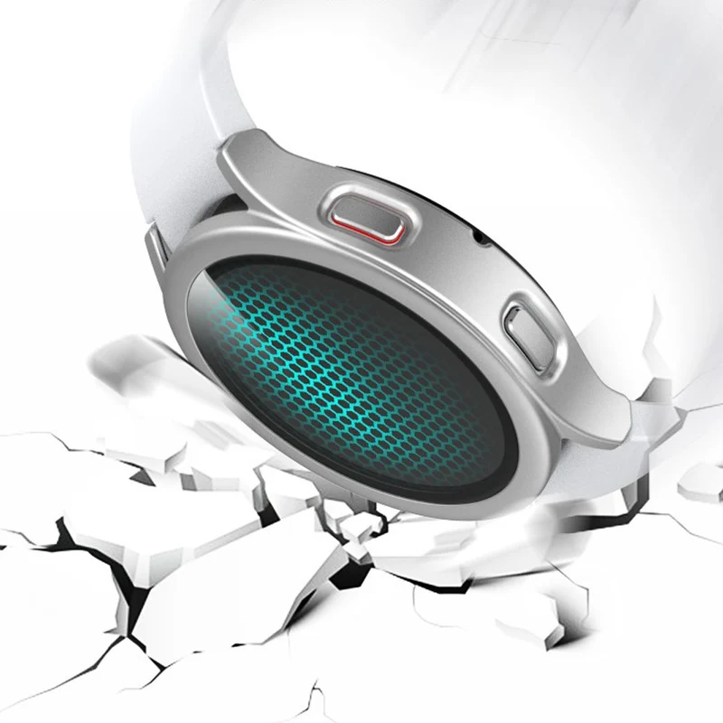 Super Stylisch Samsung Galaxy Watch 4 (40mm) Hülle mit Displayschutz in Plastik und Gehärtetes Glas