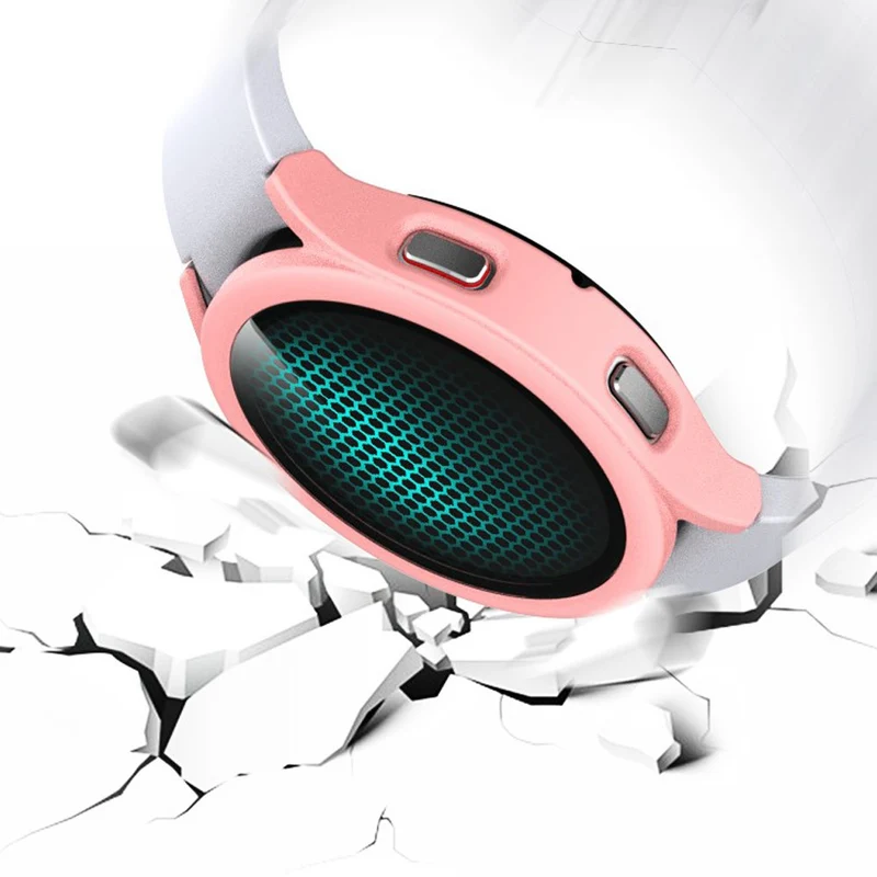 Auffallend Nett Samsung Galaxy Watch 4 (44mm) Hülle mit Displayschutz in Plastik und Gehärtetes Glas