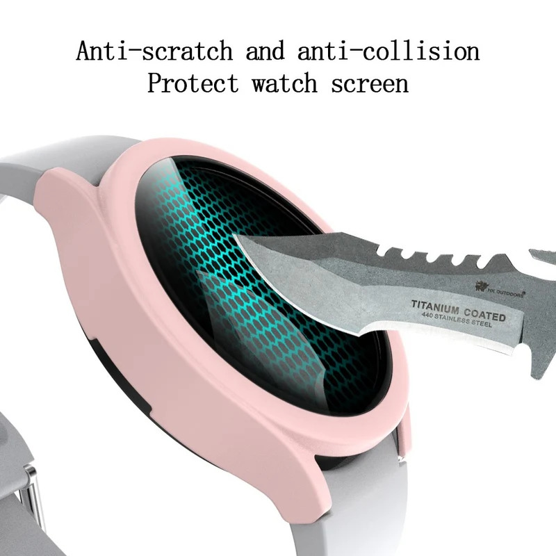 Auffallend Nett Samsung Galaxy Watch 4 (44mm) Hülle mit Displayschutz in Plastik und Gehärtetes Glas