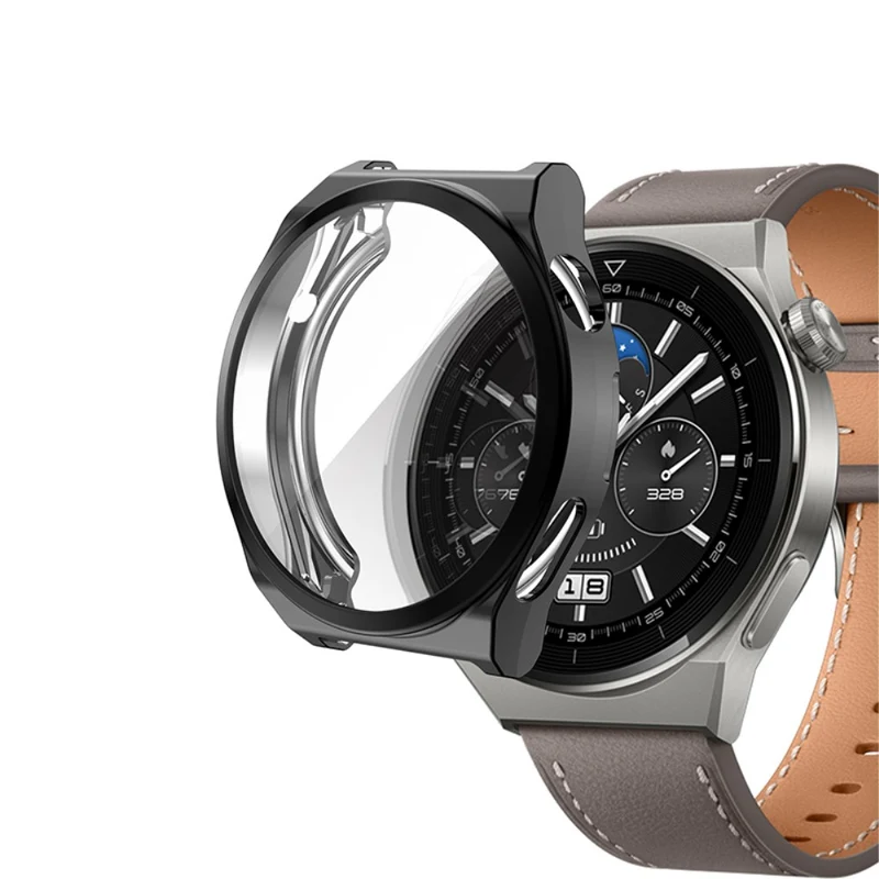 Schön Huawei Watch GT 3 Pro 46mm Hülle mit Displayschutz in Silikon / TPU