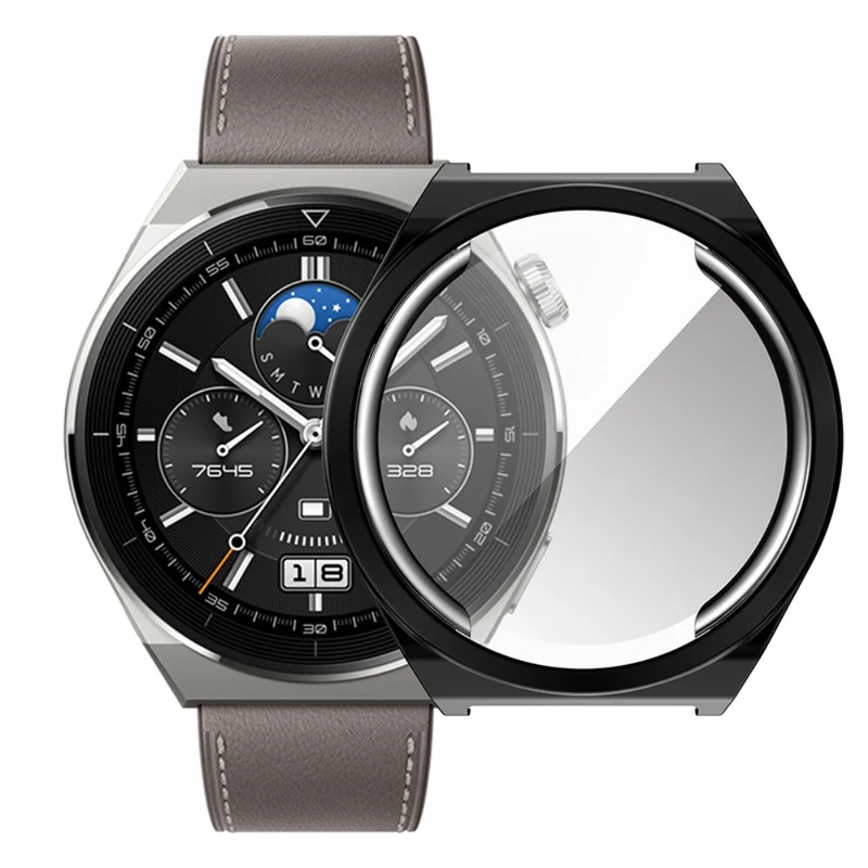 Schön Huawei Watch GT 3 Pro 46mm Hülle mit Displayschutz in Silikon / TPU
