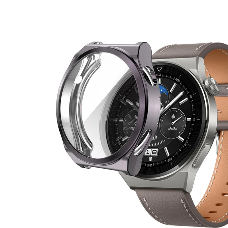 Schön Huawei Watch GT 3 Pro 46mm Hülle mit Displayschutz in Silikon / TPU