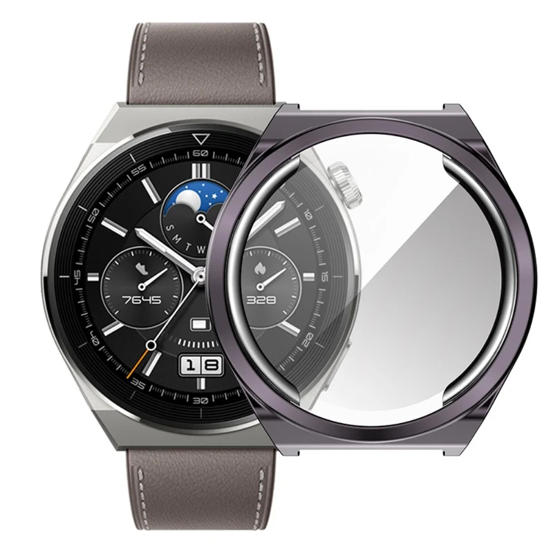 Schön Huawei Watch GT 3 Pro 46mm Hülle mit Displayschutz in Silikon / TPU