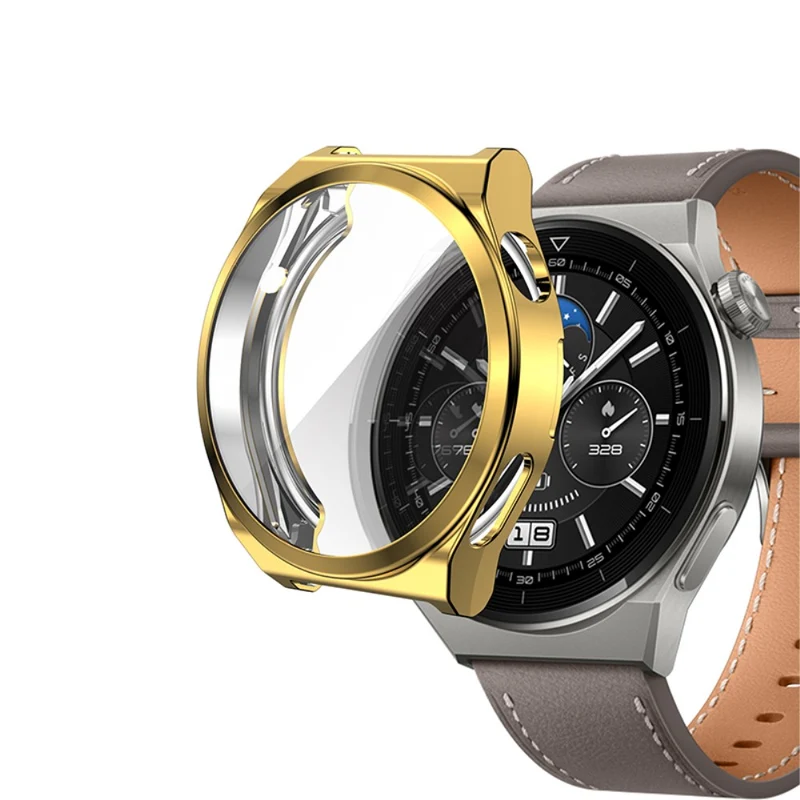 Schön Huawei Watch GT 3 Pro 46mm Hülle mit Displayschutz in Silikon / TPU