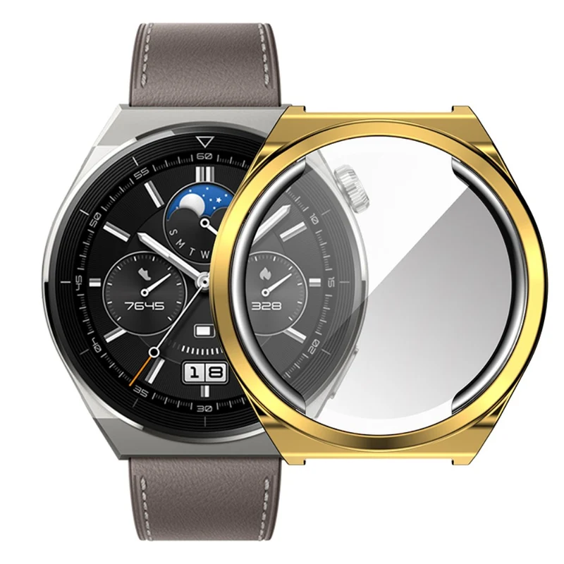 Schön Huawei Watch GT 3 Pro 46mm Hülle mit Displayschutz in Silikon / TPU