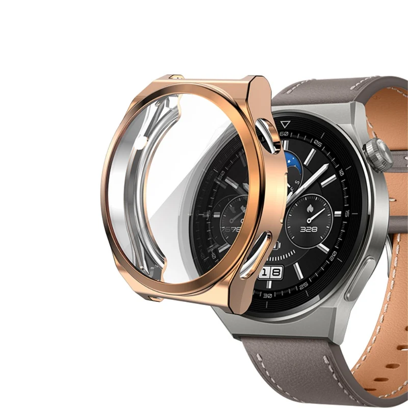 Schön Huawei Watch GT 3 Pro 46mm Hülle mit Displayschutz in Silikon / TPU
