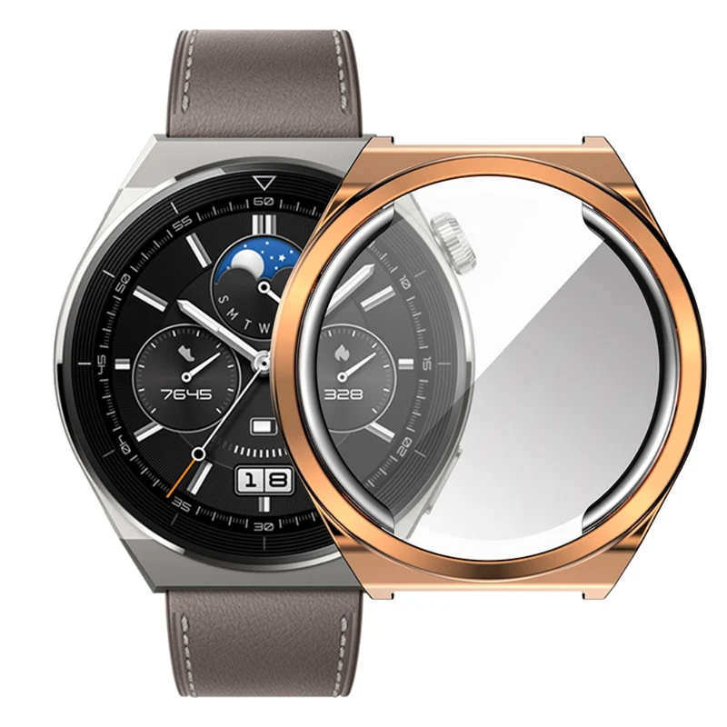 Schön Huawei Watch GT 3 Pro 46mm Hülle mit Displayschutz in Silikon / TPU