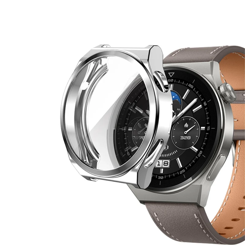Schön Huawei Watch GT 3 Pro 46mm Hülle mit Displayschutz in Silikon / TPU