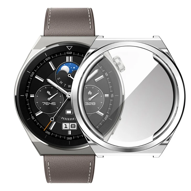 Schön Huawei Watch GT 3 Pro 46mm Hülle mit Displayschutz in Silikon / TPU