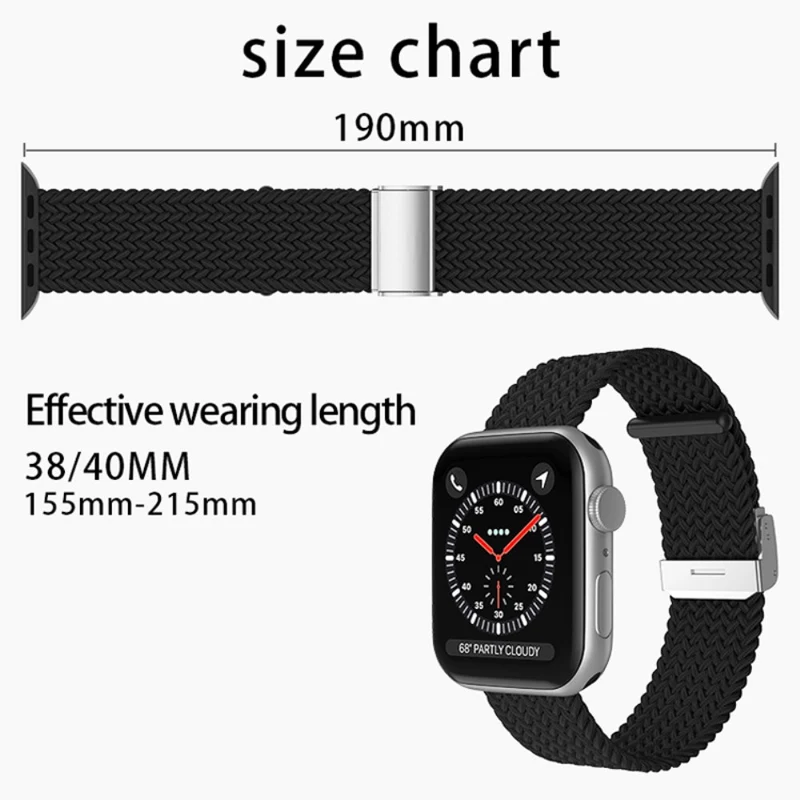 Haltbar Apple Watch Series 7 41mm Textil / Nylon armband