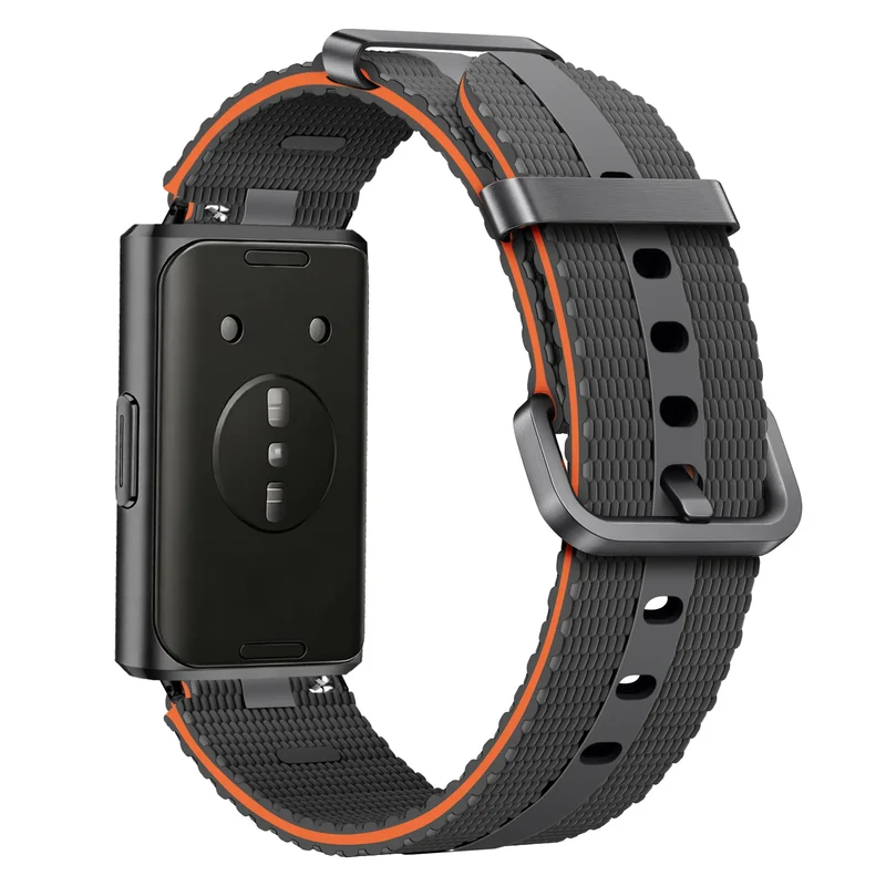 Huawei Band 11 Silikon Active Armband (Hellgrau/Orange)