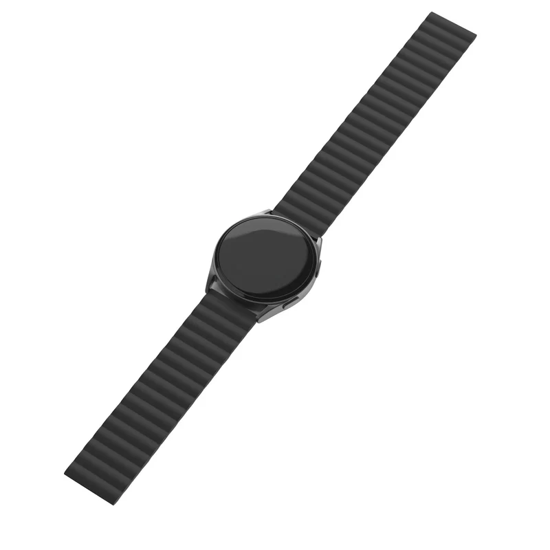 Oppo Watch S Magnetisches Silikonarmband (Schwarz)