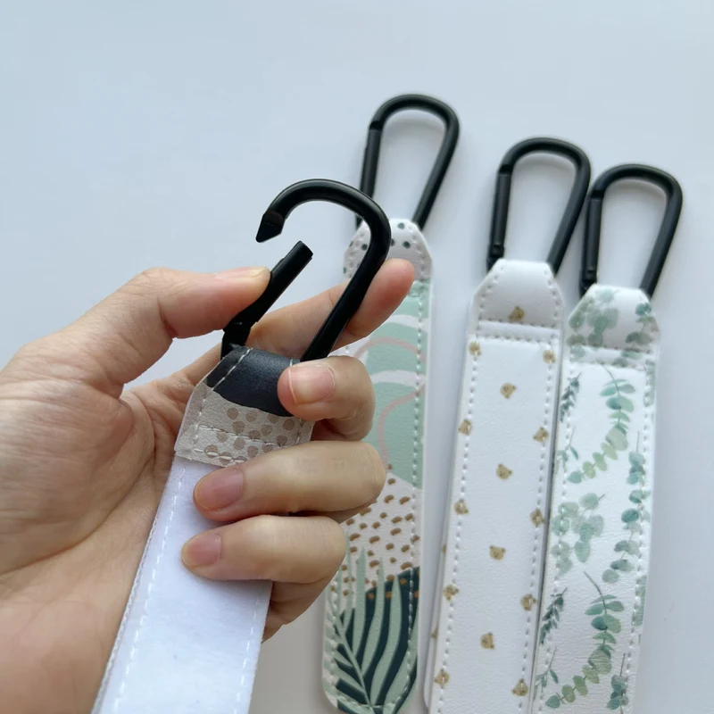 Bedruckter Kunstlederriemen Schlüsselanhänger mit Karabinerhaken clip