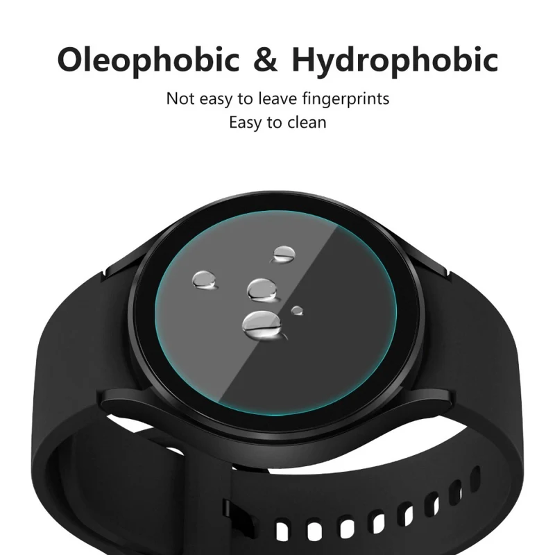 Schützend Samsung Galaxy Watch 4 (44mm) Hülle mit Displayschutz in Strass und Gehärtetes Glas