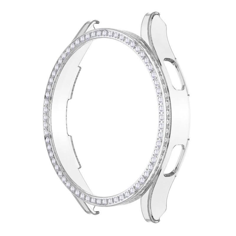 Schützend Samsung Galaxy Watch 4 (44mm) Hülle mit Displayschutz in Strass und Gehärtetes Glas