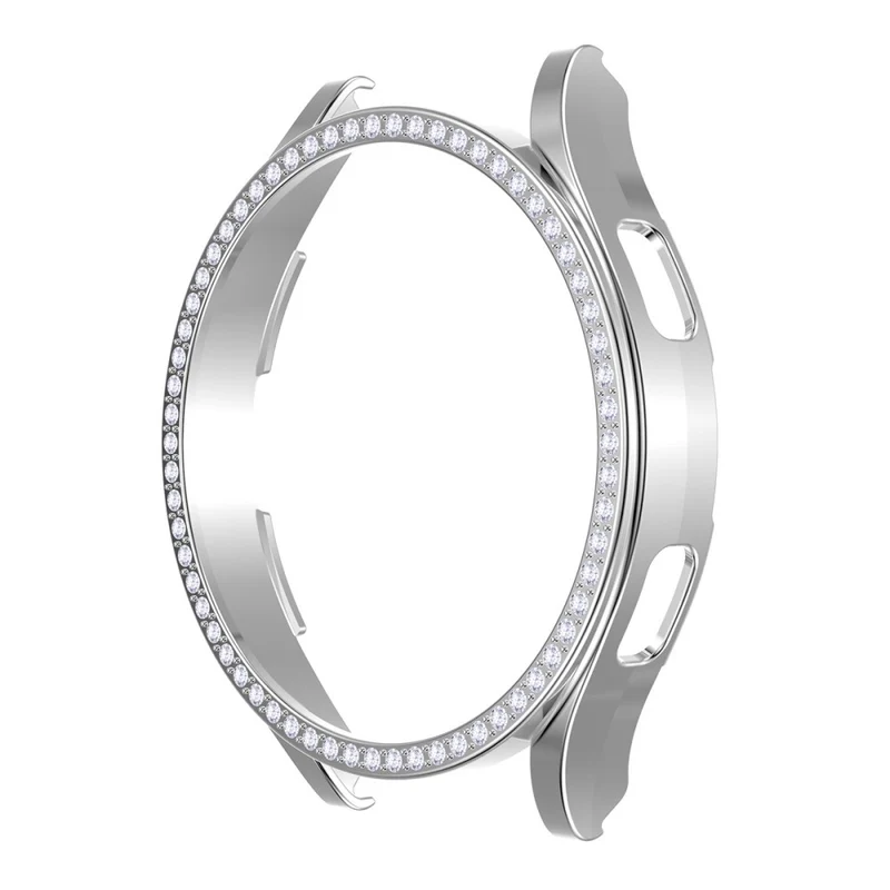 Schützend Samsung Galaxy Watch 4 (44mm) Hülle mit Displayschutz in Strass und Gehärtetes Glas
