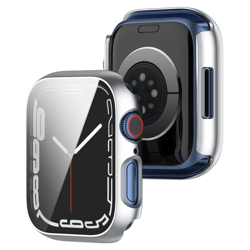 Mega Modisch Apple Watch Series 7 45mm Hülle mit Displayschutz in Plastik und Gehärtetes Glas