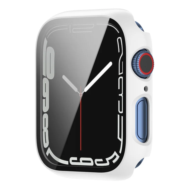 Mega Modisch Apple Watch Series 7 45mm Hülle mit Displayschutz in Plastik und Gehärtetes Glas
