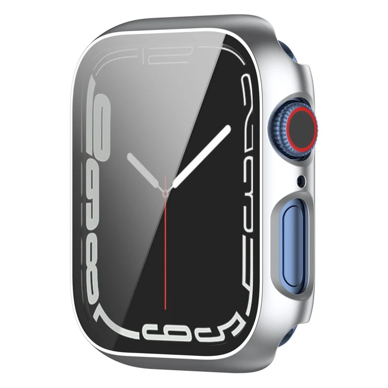 Mega Modisch Apple Watch Series 7 45mm Hülle mit Displayschutz in Plastik und Gehärtetes Glas
