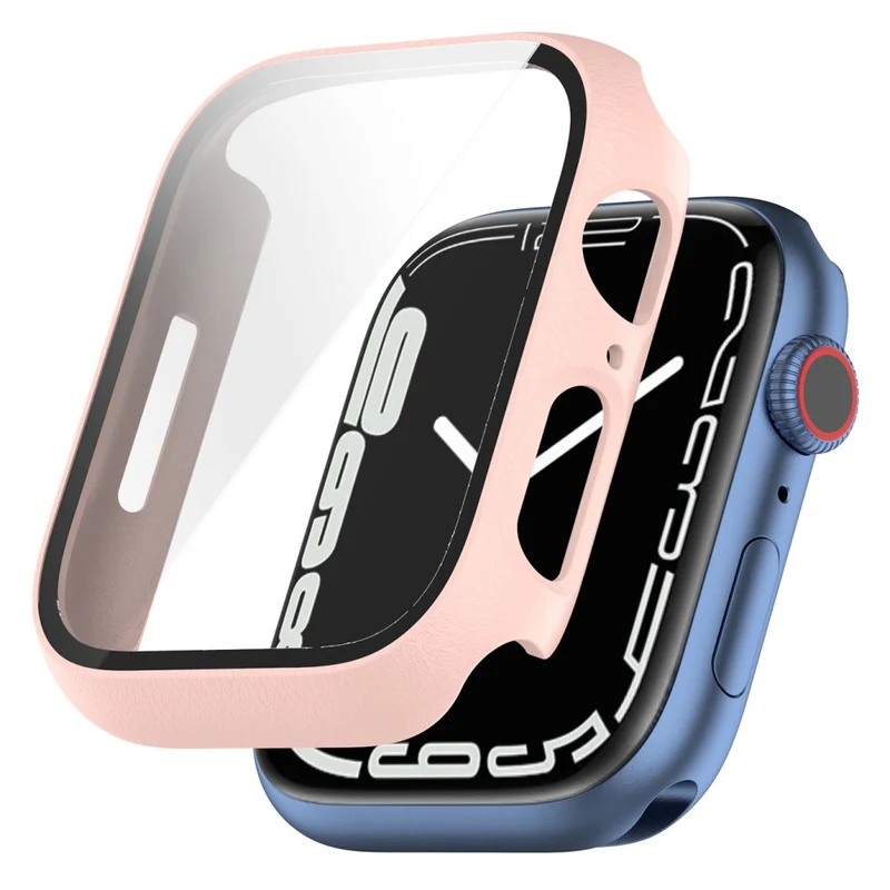 Mega Modisch Apple Watch Series 7 45mm Hülle mit Displayschutz in Plastik und Gehärtetes Glas