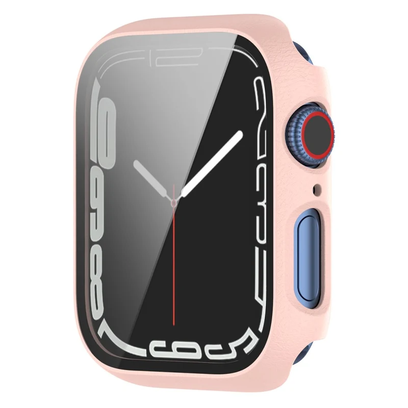 Mega Modisch Apple Watch Series 7 45mm Hülle mit Displayschutz in Plastik und Gehärtetes Glas