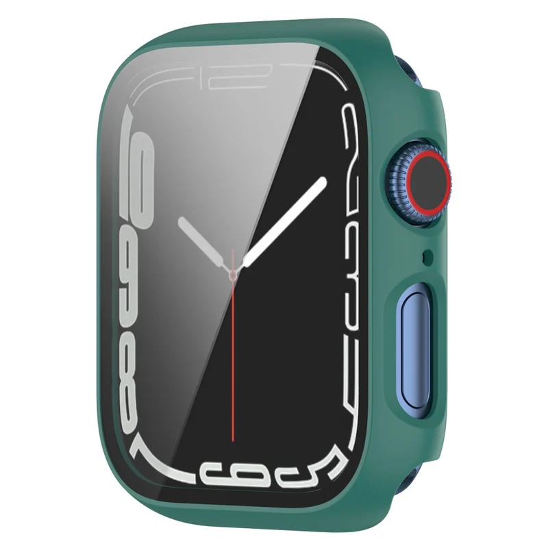 Mega Modisch Apple Watch Series 7 45mm Hülle mit Displayschutz in Plastik und Gehärtetes Glas