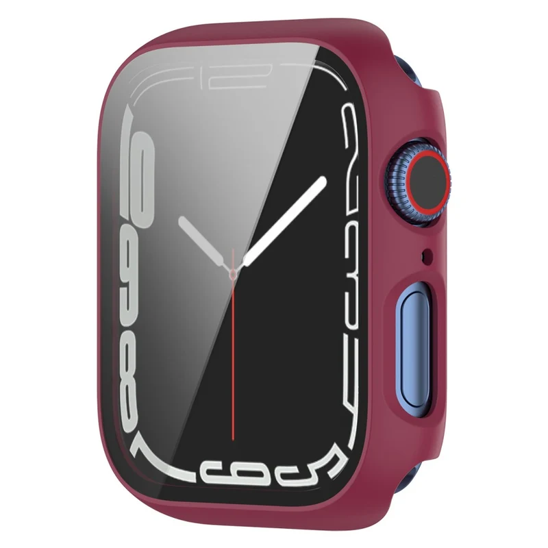 Mega Modisch Apple Watch Series 7 45mm Hülle mit Displayschutz in Plastik und Gehärtetes Glas