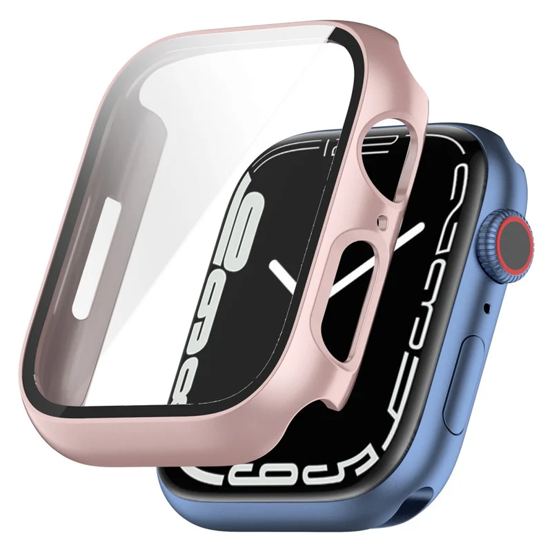Mega Modisch Apple Watch Series 7 45mm Hülle mit Displayschutz in Plastik und Gehärtetes Glas