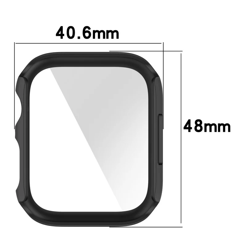 Mega Modisch Apple Watch Series 7 45mm Hülle mit Displayschutz in Plastik und Gehärtetes Glas