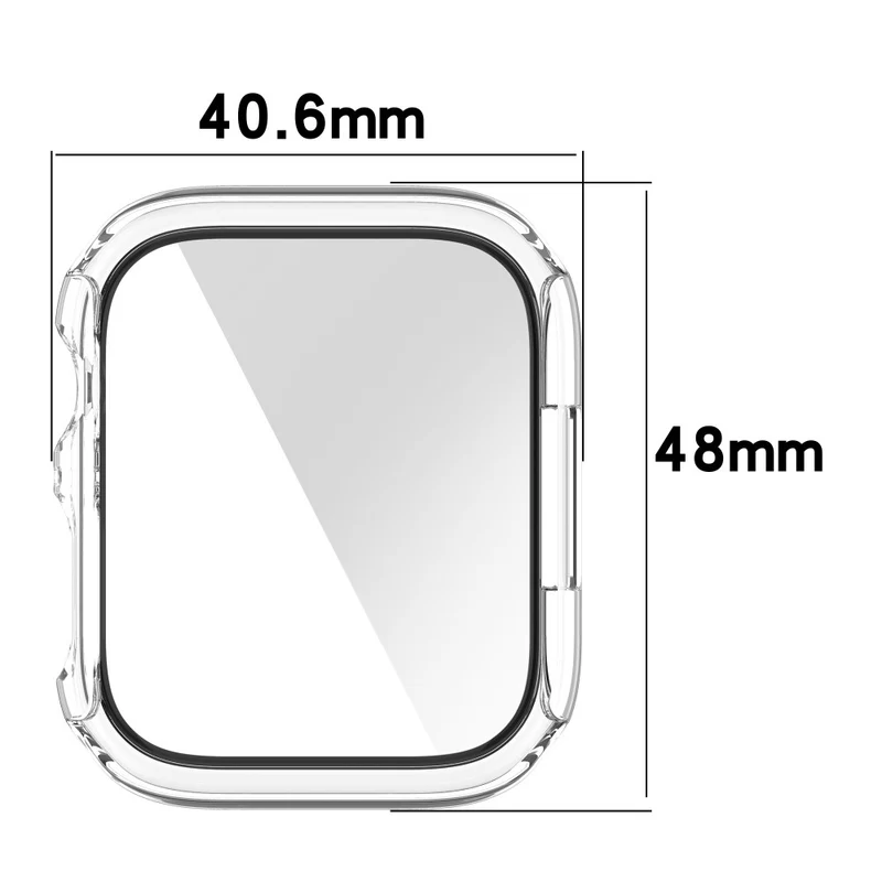 Mega Modisch Apple Watch Series 7 45mm Hülle mit Displayschutz in Plastik und Gehärtetes Glas