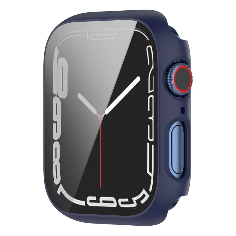 Mega Modisch Apple Watch Series 7 45mm Hülle mit Displayschutz in Plastik und Gehärtetes Glas