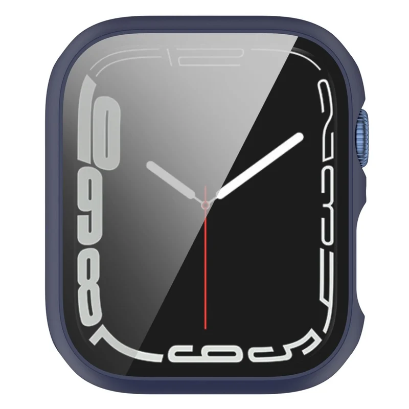 Mega Modisch Apple Watch Series 7 45mm Hülle mit Displayschutz in Plastik und Gehärtetes Glas